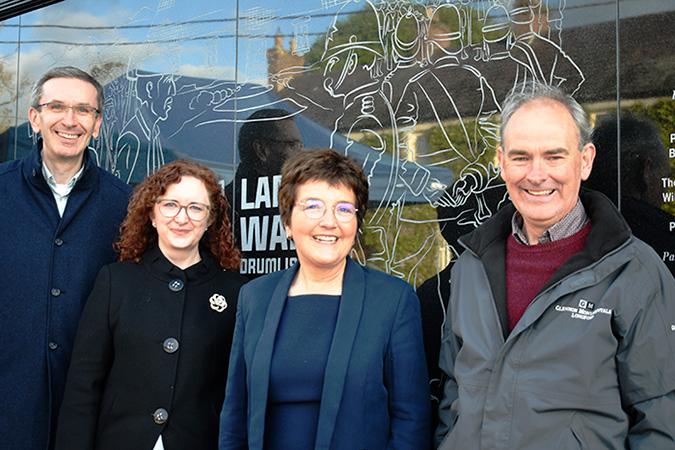 Martin Morris, Mairéad NíChonghaile Heritage Officer, Annette Kane & James Cooney - Stonecutter